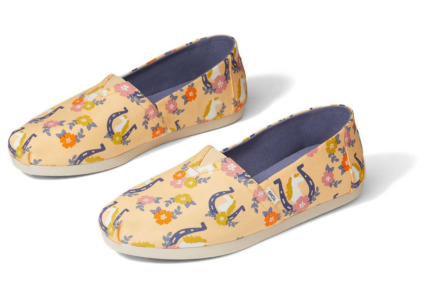 Toms Alpargata Floral Horse Espadrille Apricot - Womens - 78169-XZUT